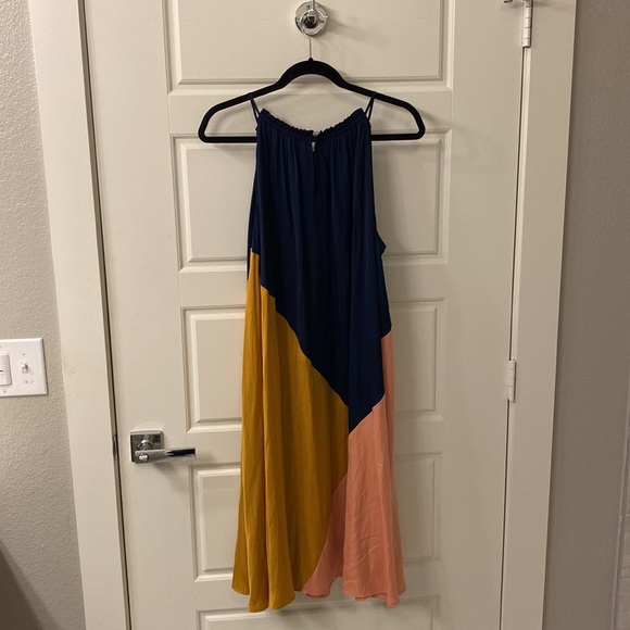 LOFT Colorblock Halter Swing Dress - Picture 7 of 7